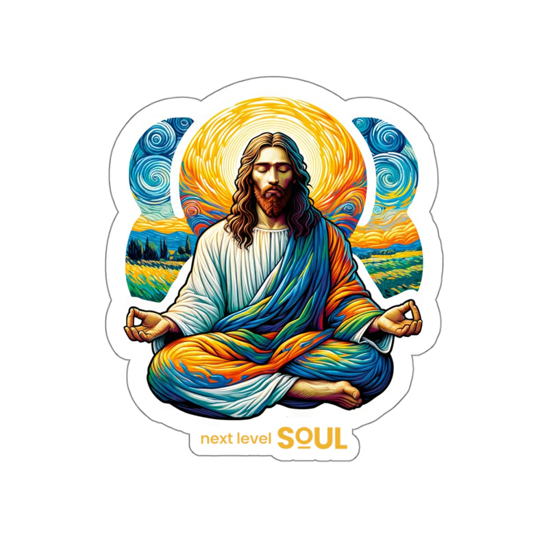 Load image into Gallery viewer, NLS Meditating Masters Series: Jesus - Die Cut Sticker
