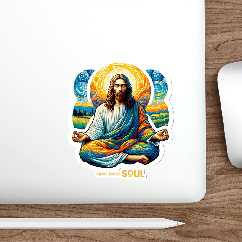 Load image into Gallery viewer, NLS Meditating Masters Series: Jesus - Die Cut Sticker
