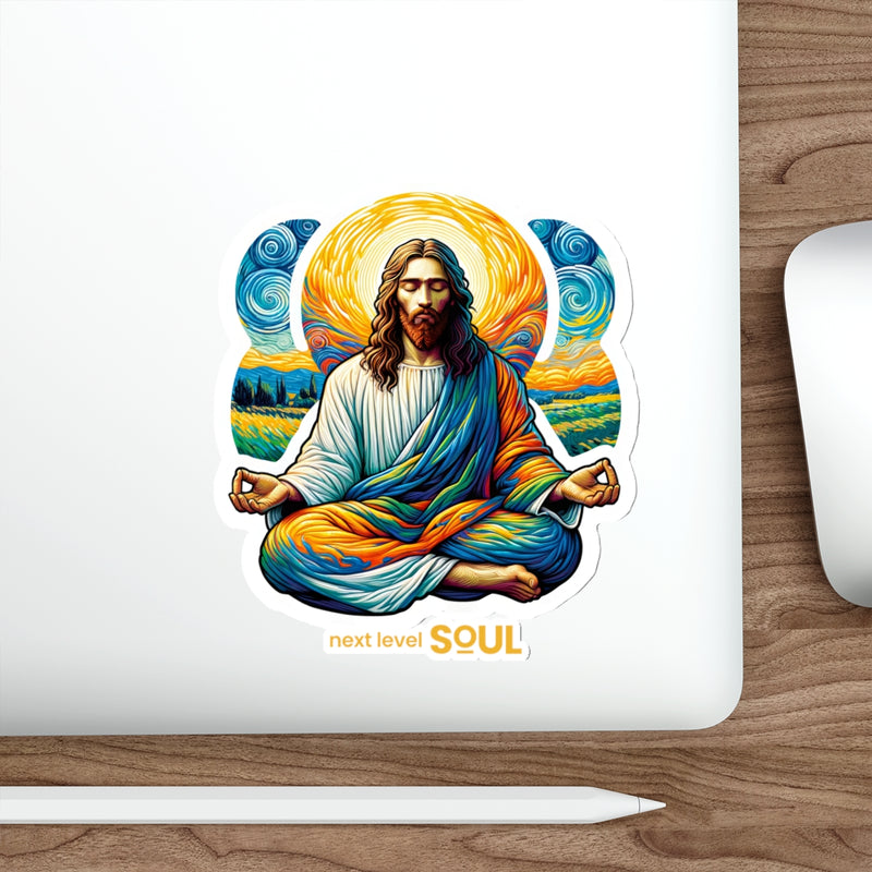 Load image into Gallery viewer, NLS Meditating Masters Series: Jesus - Die Cut Sticker
